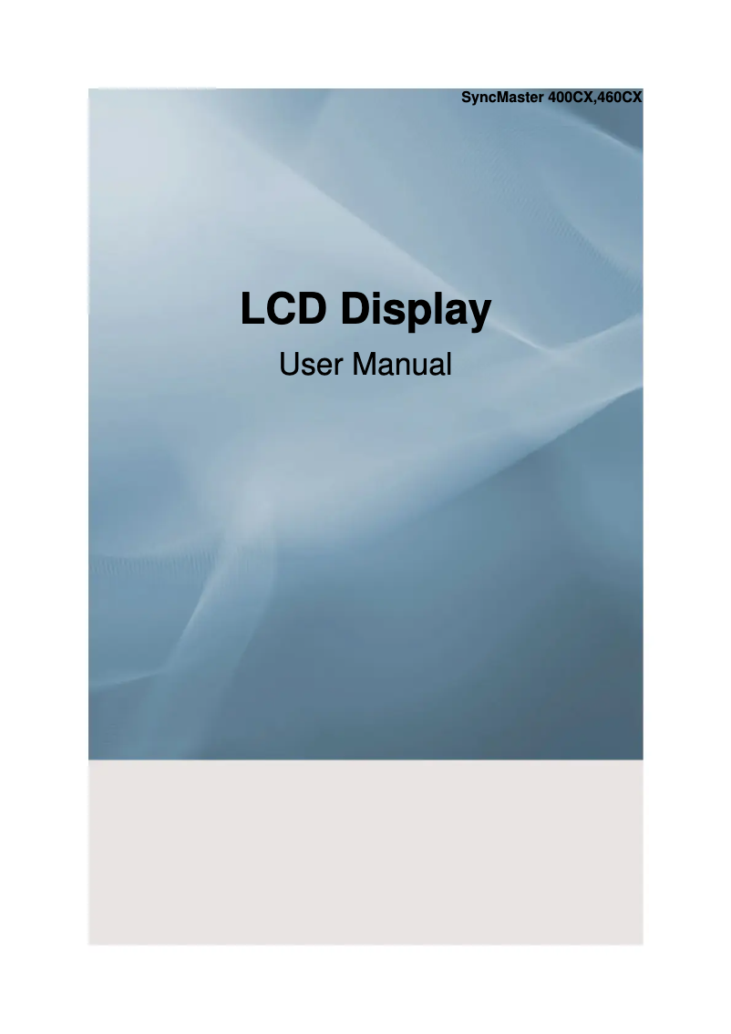 Page n°1 - Manuel utilisateur Samsung 400CX