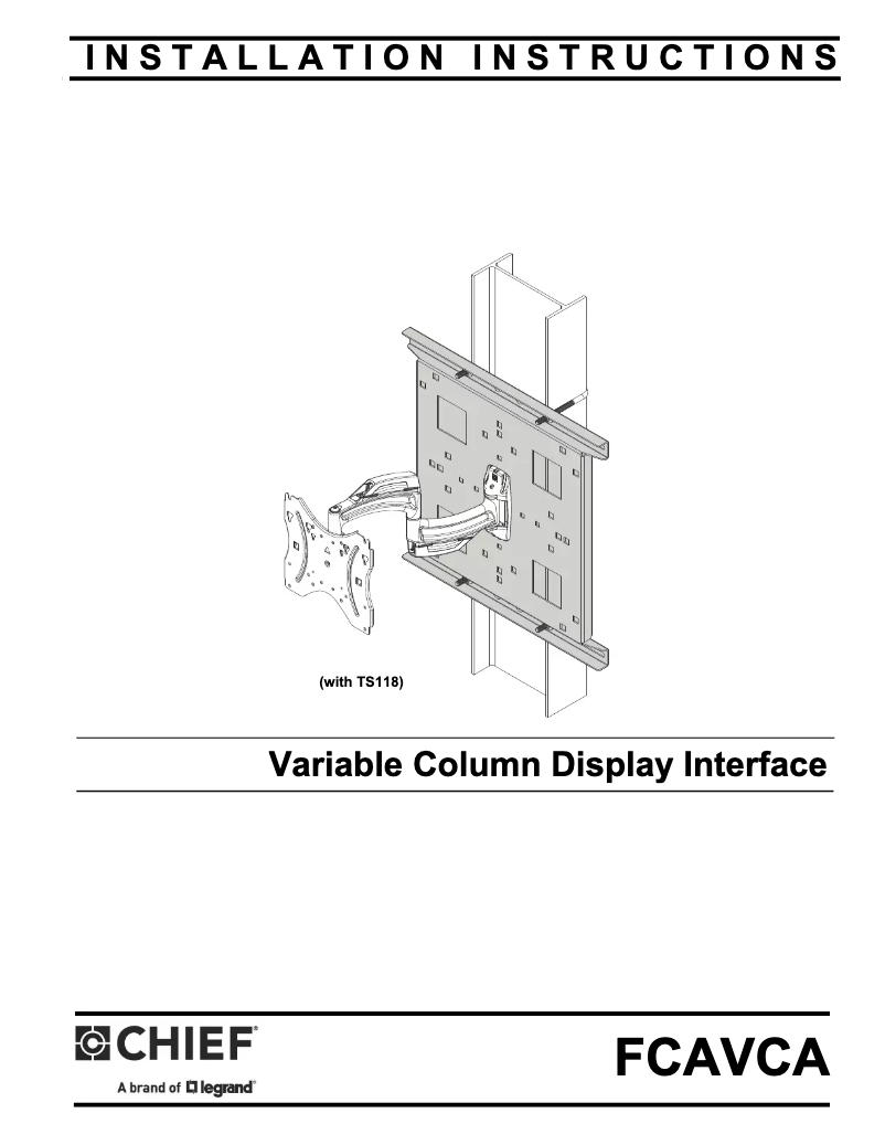 Page n°1 - Manuel utilisateur Chief FCAVCA
