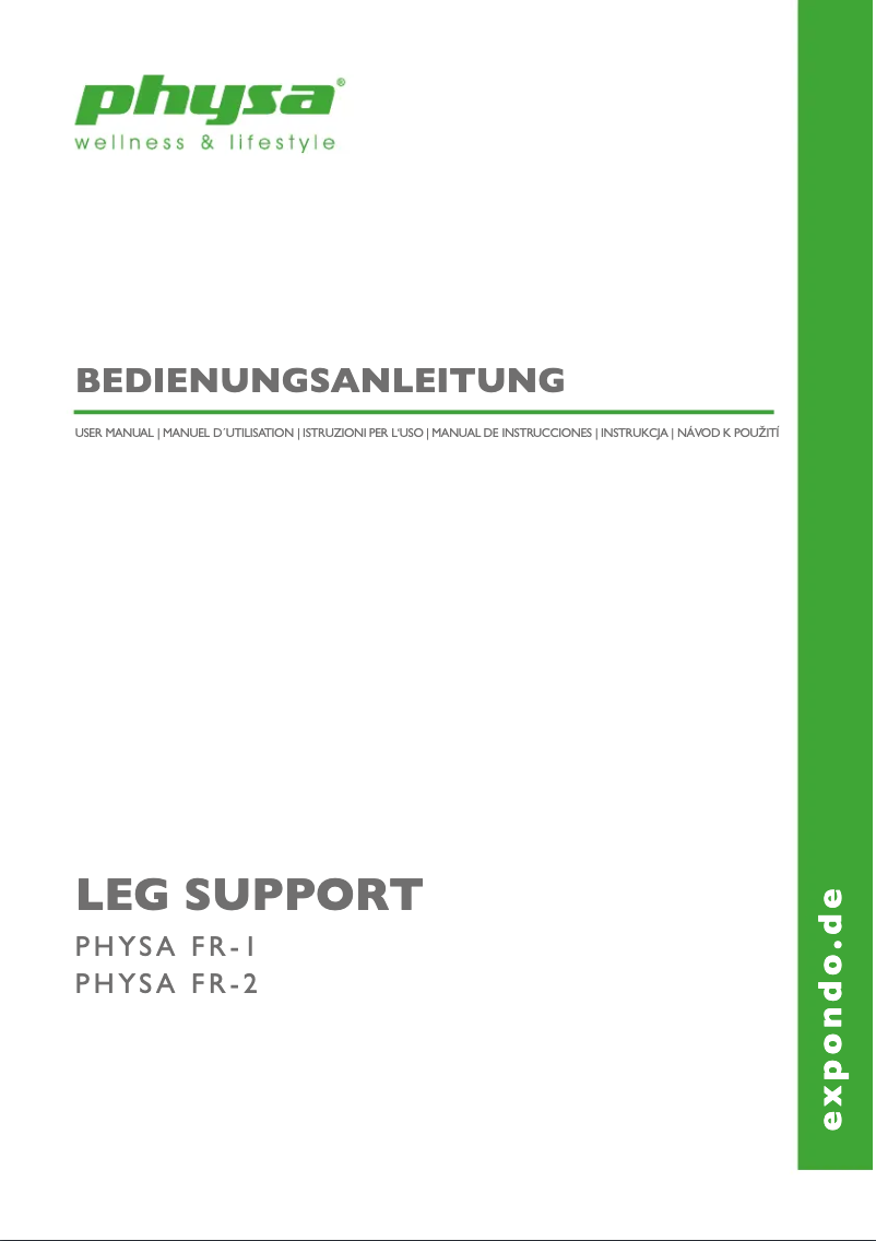 Page 1 de la notice Manuel utilisateur Physa FR-1