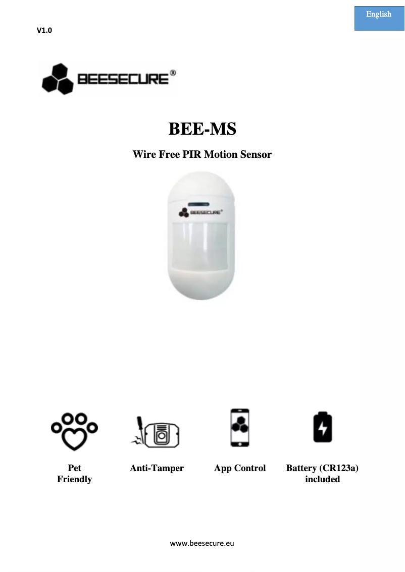 Image de la première page du manuel de l'appareil BEE-MS