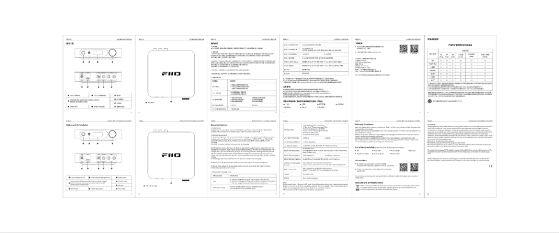 Page 1 de la notice Manuel utilisateur FiiO K11