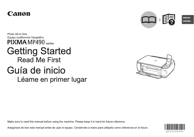 Image de la première page du manuel de l'appareil Pixma MP490