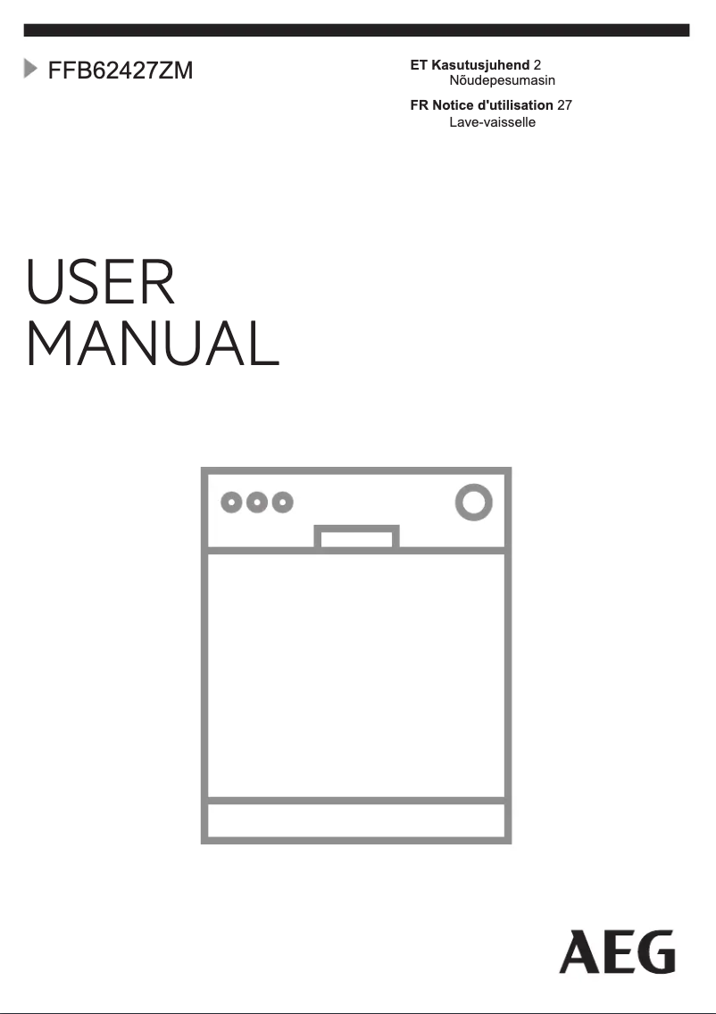 Page n°1 - Manuel utilisateur AEG FFB62427ZM