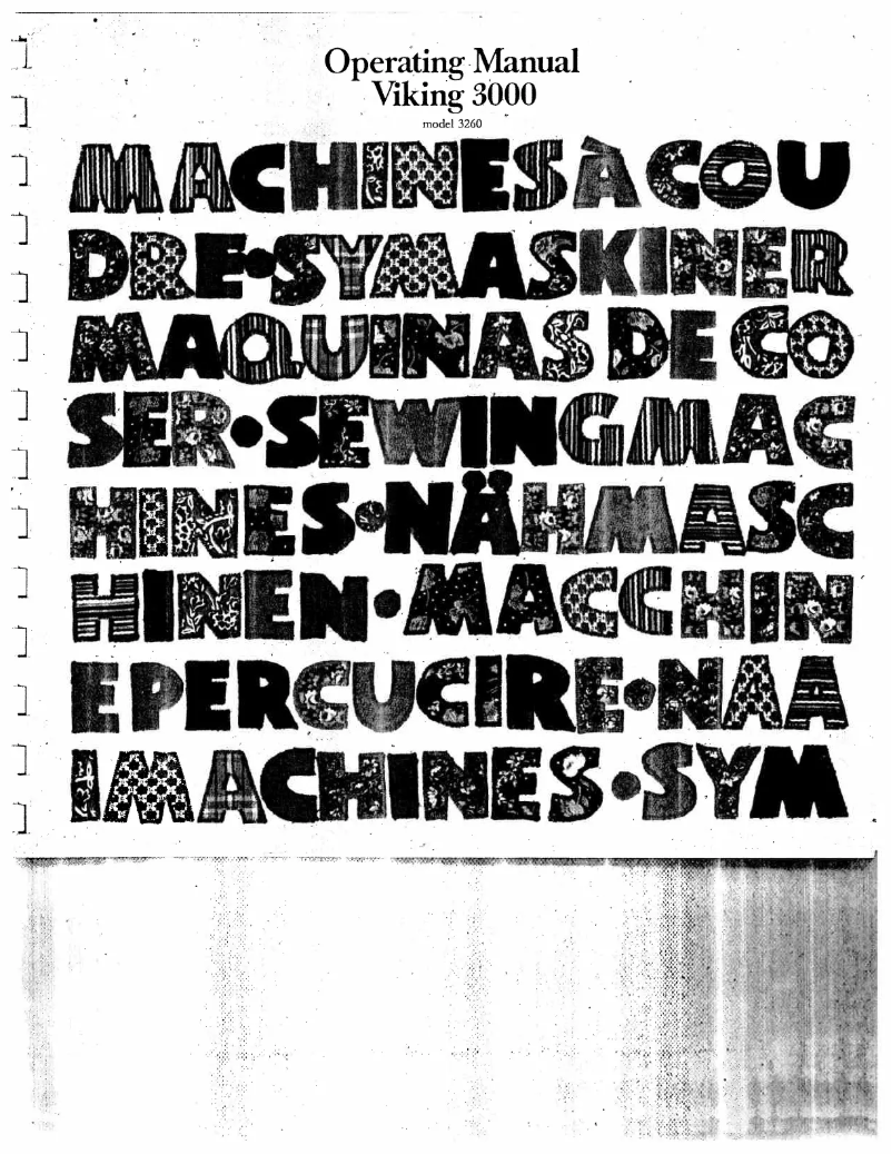 Page n°1 - Manuel utilisateur Husqvarna Viking 3260