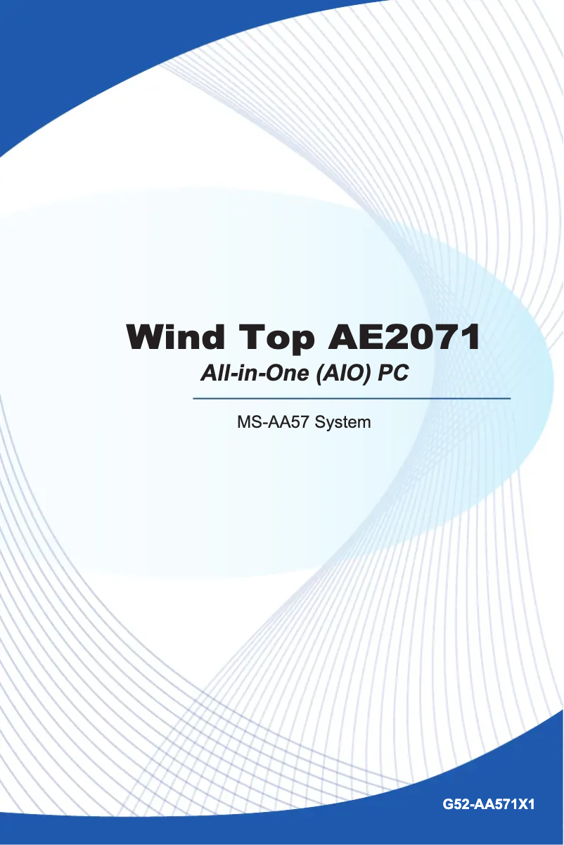 Image de la première page du manuel de l'appareil Wind Top AE2071