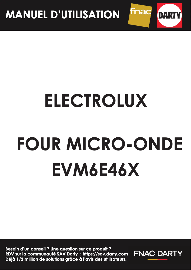 Page n°1 - Manuel utilisateur Electrolux EVM6E46X