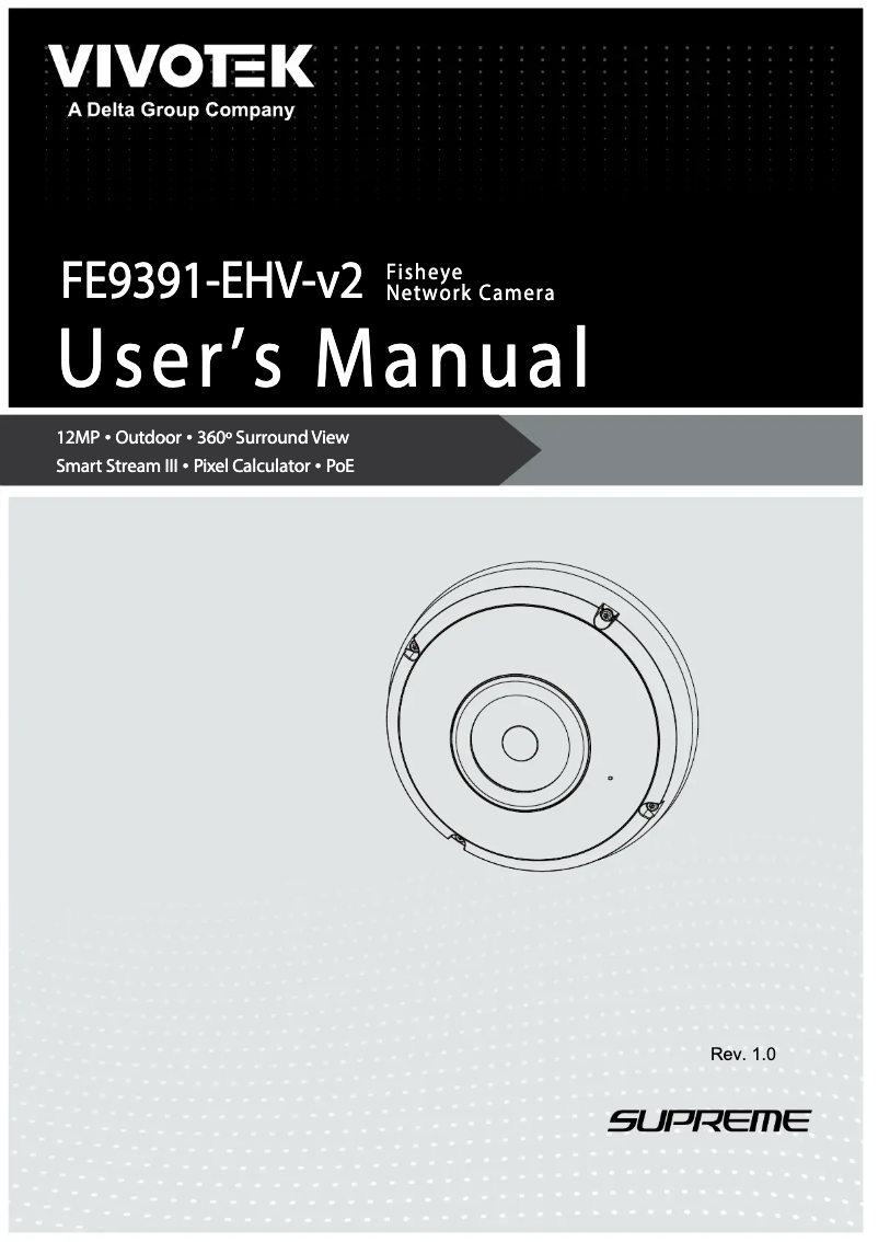 Page 1 de la notice Manuel utilisateur Vivotek FE9391-EHV-v2