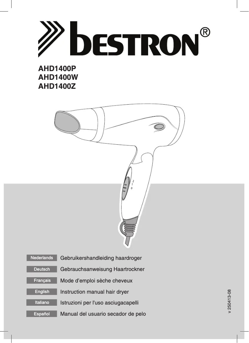 Página 1 del manual Manual de usuario Bestron AHD1400Z