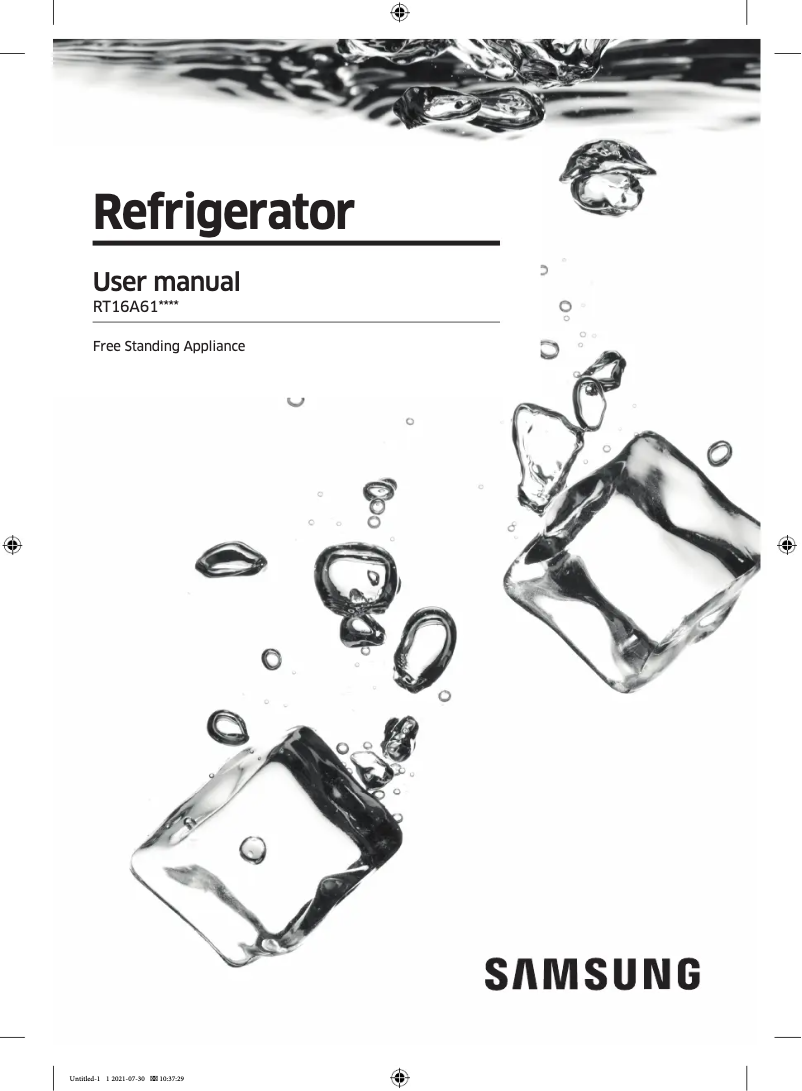 Page n°1 - Manuel utilisateur Samsung RT16A6105SR