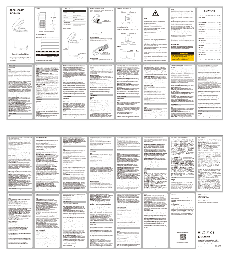 Image de la première page du manuel de l'appareil Baton 3 Premium