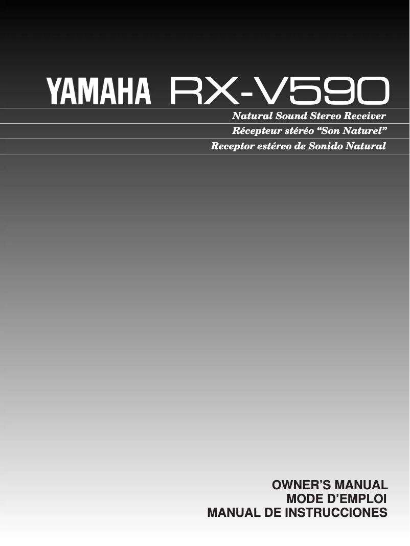 Page 1 de la notice Manuel utilisateur Yamaha RX-V590