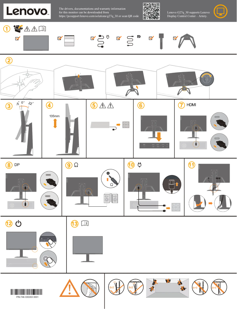 Página 1 del manual Manual de usuario Lenovo G27q-30
