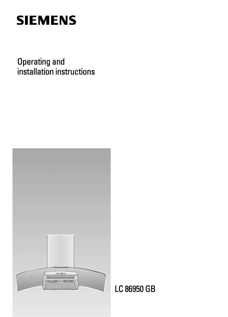 Page n°1 - Manuel utilisateur Siemens LC955HA60B