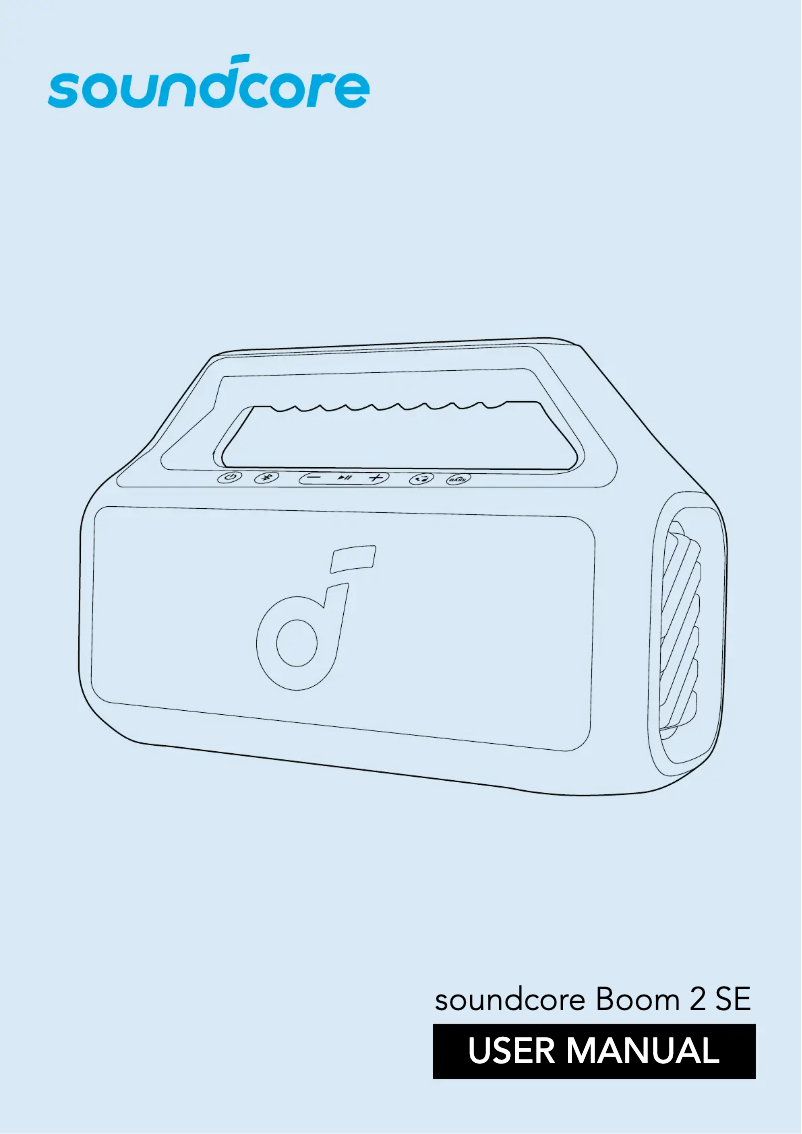 Page n°1 - Manuel utilisateur Soundcore Boom 2 SE