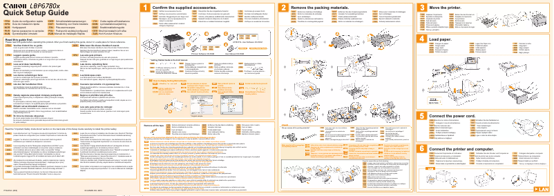 Image de la première page du manuel de l'appareil i-Sensys LBP6780x