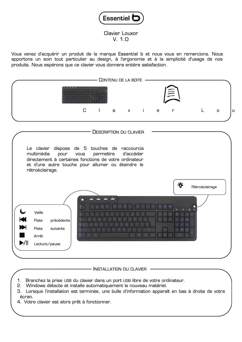 Image de la première page du manuel de l'appareil Louxor 2