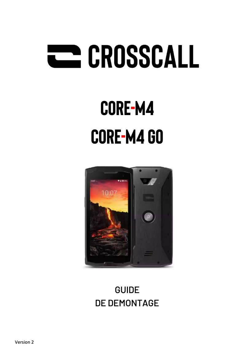 Page 1 de la notice Instructions / montage Crosscall Core-M4 Go