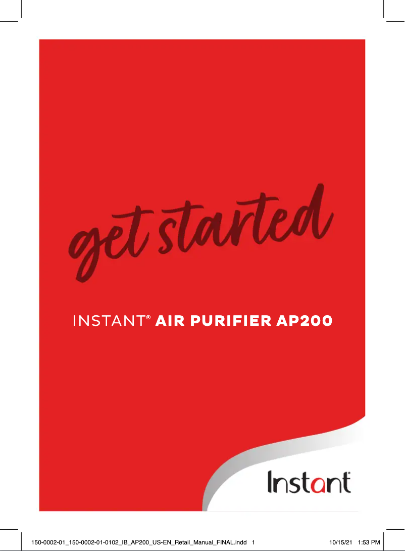 Image de la première page du manuel de l'appareil Air Purifier AP200