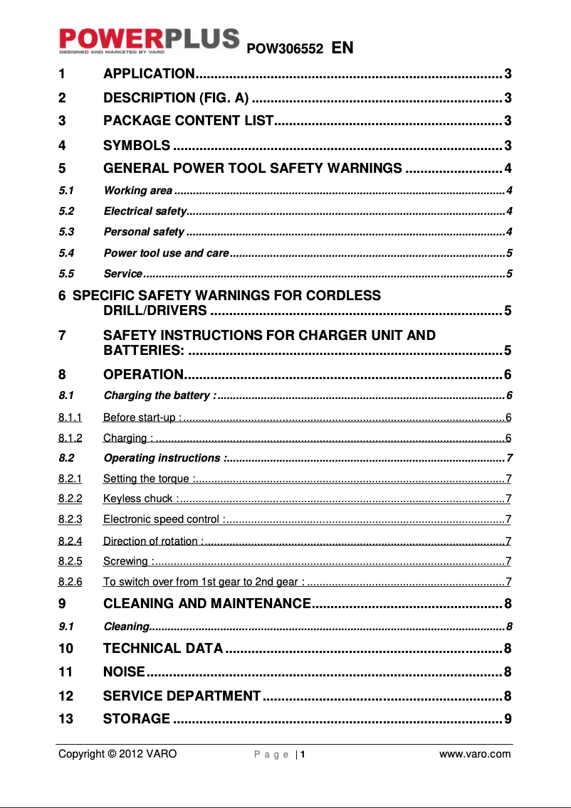 Página 1 del manual Manual de usuario PowerPlus POW306552