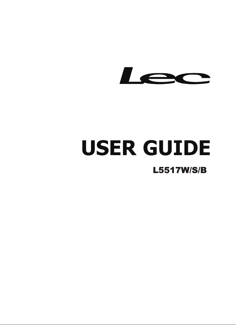 Page n°1 - Manuel utilisateur LEC L5517