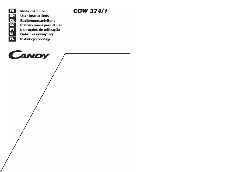Page n°1 - Manuel utilisateur Candy LS CDW 374/1