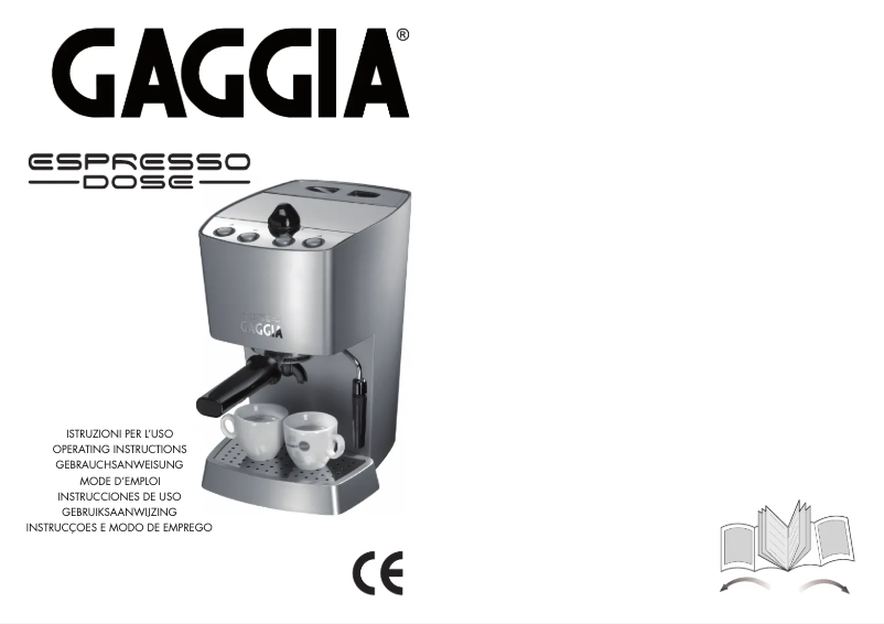 Page 1 de la notice Manuel utilisateur Gaggia Espresso Dose RI8153