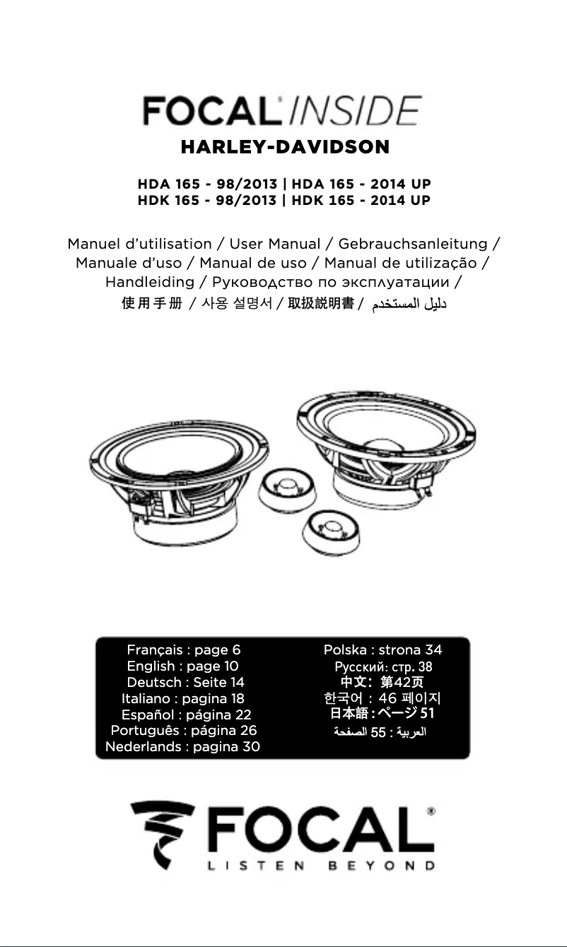 Página 1 del manual Manual de usuario Focal HDA 165-98/2013