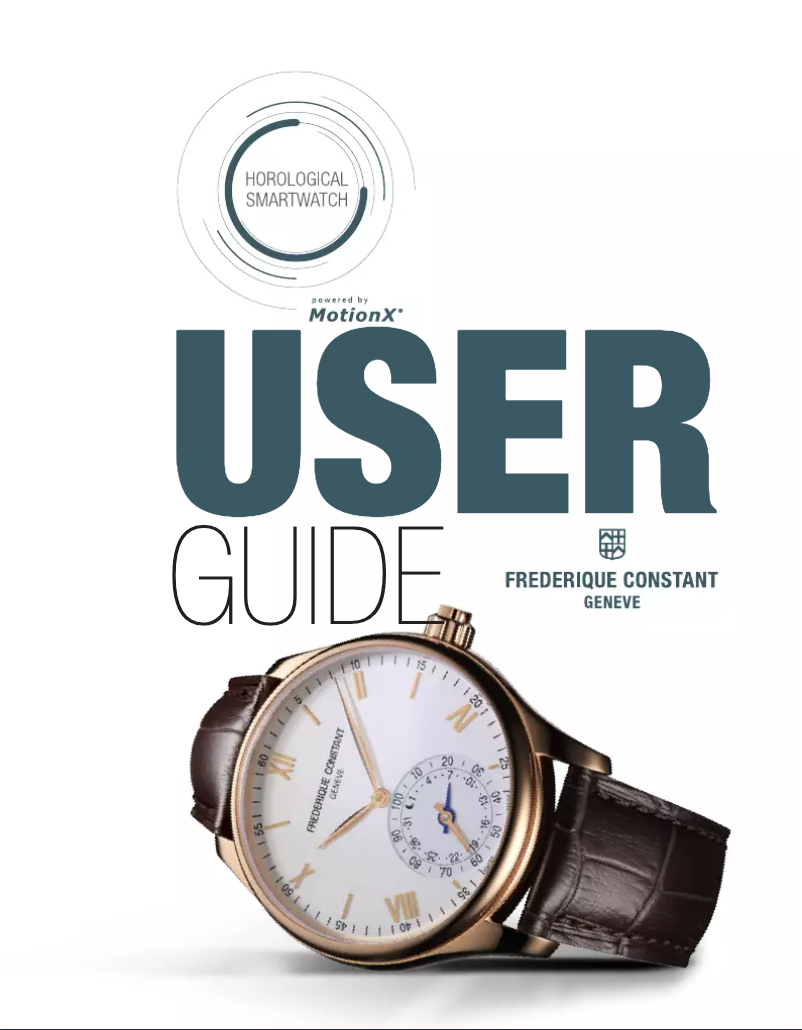 Page n°1 - Manuel utilisateur Frederique Constant MotionX