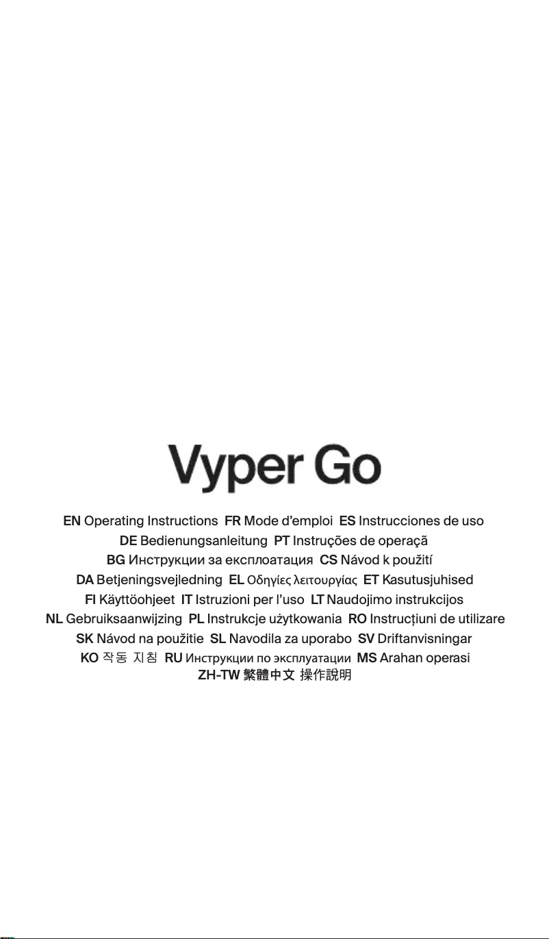 Image de la première page du manuel de l'appareil Vyper Go