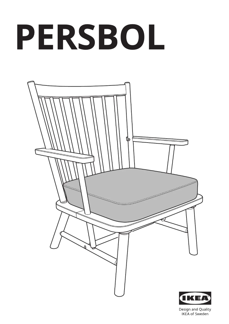 Page 1 de la notice Manuel utilisateur Ikea PERSBOL 805.259.14