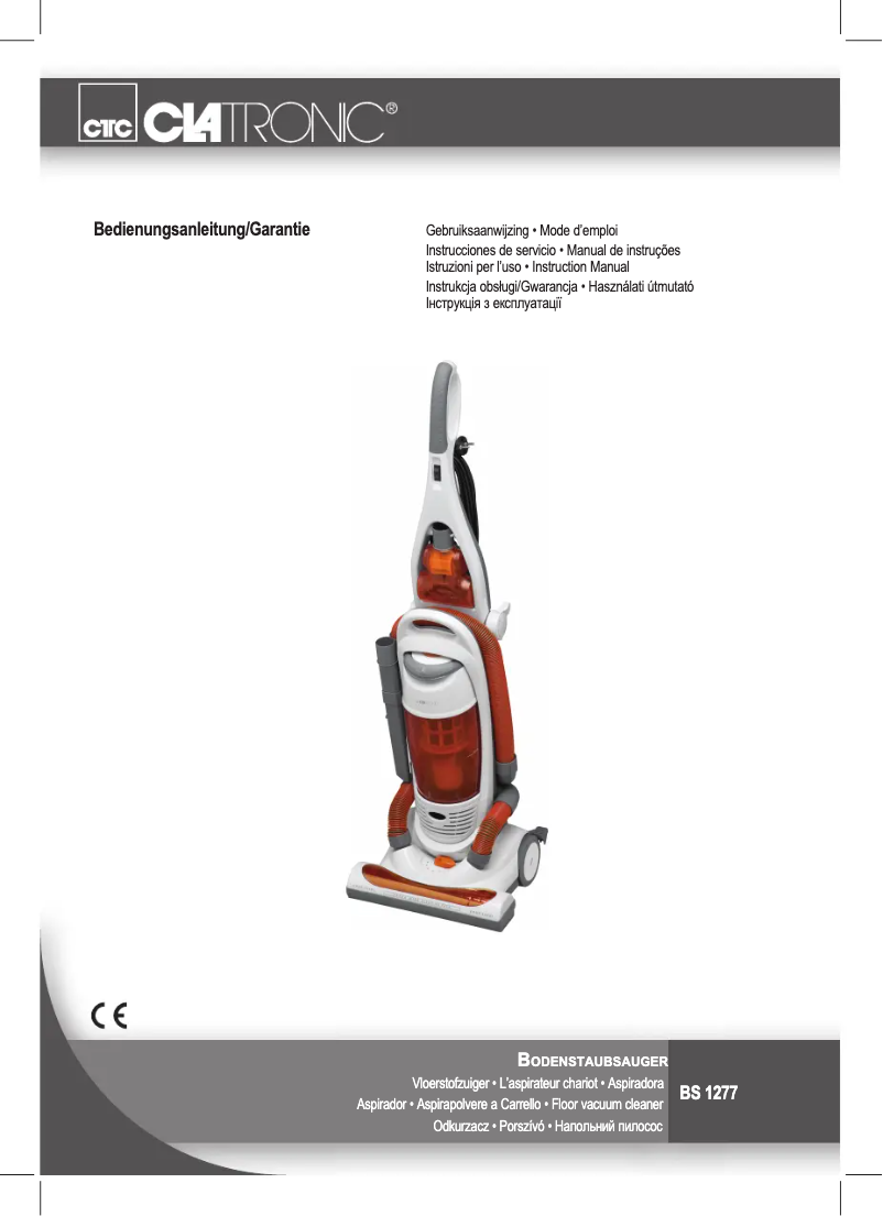 Page 1 de la notice Manuel utilisateur Clatronic BS 1277