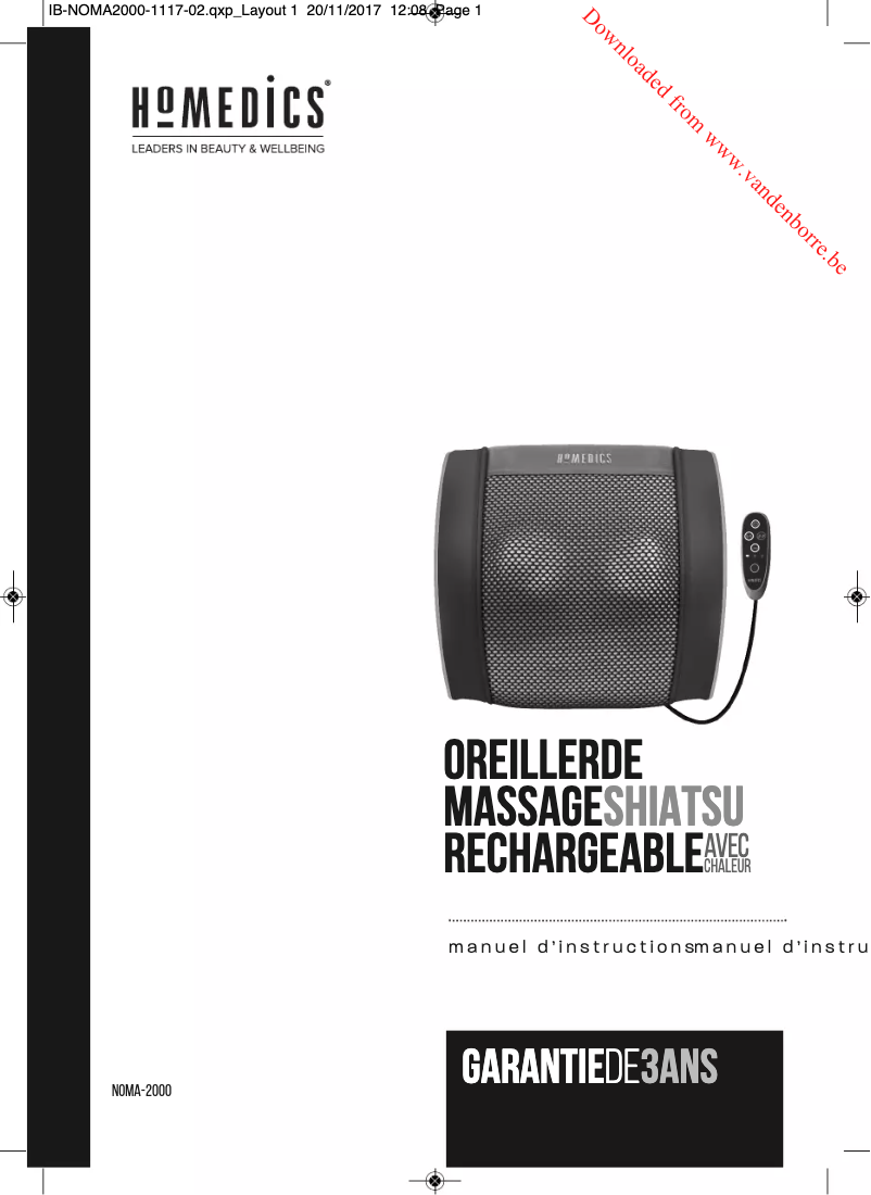 Página 1 del manual Manual de usuario Homedics NOMA-2000