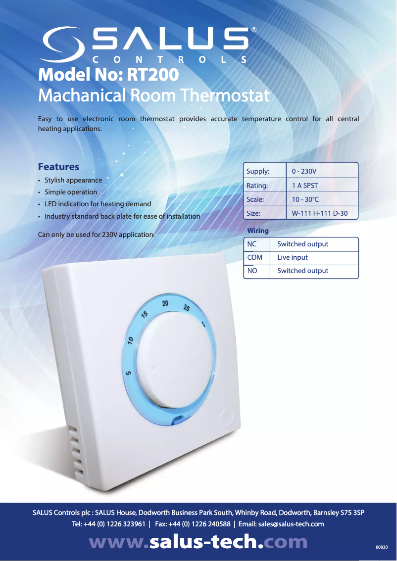 Image de la première page du manuel de l'appareil RT200