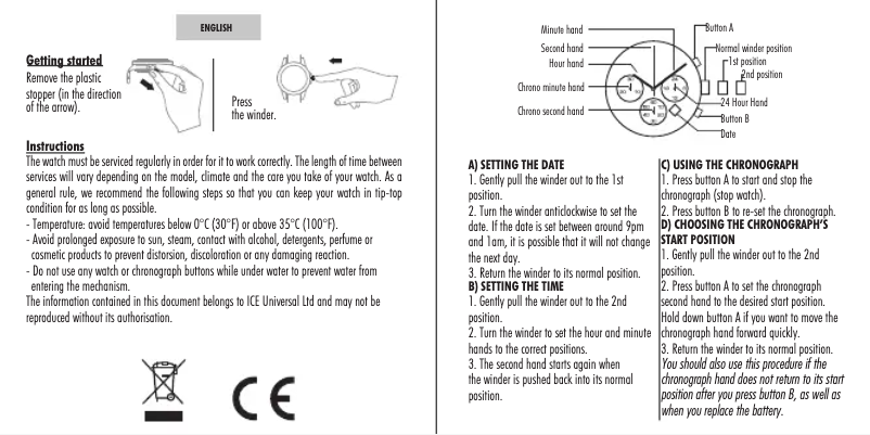 Page 1 de la notice Manuel utilisateur ICE Watch Cocorico