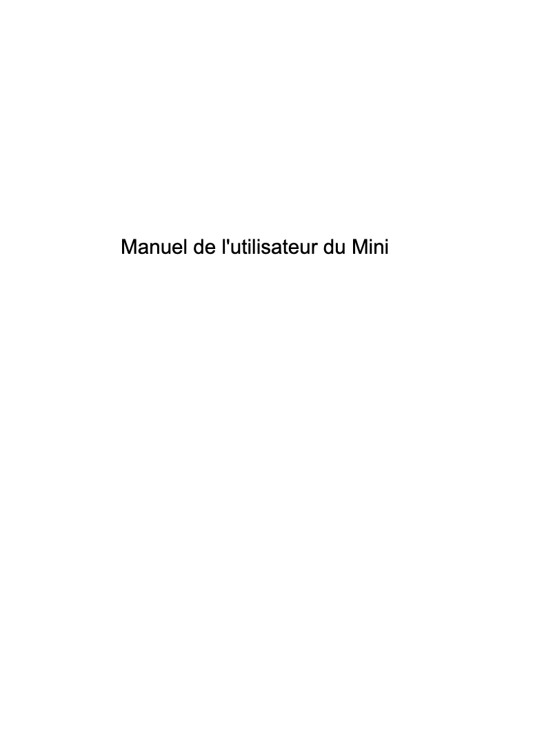 Image de la première page du manuel de l'appareil Mini 2102
