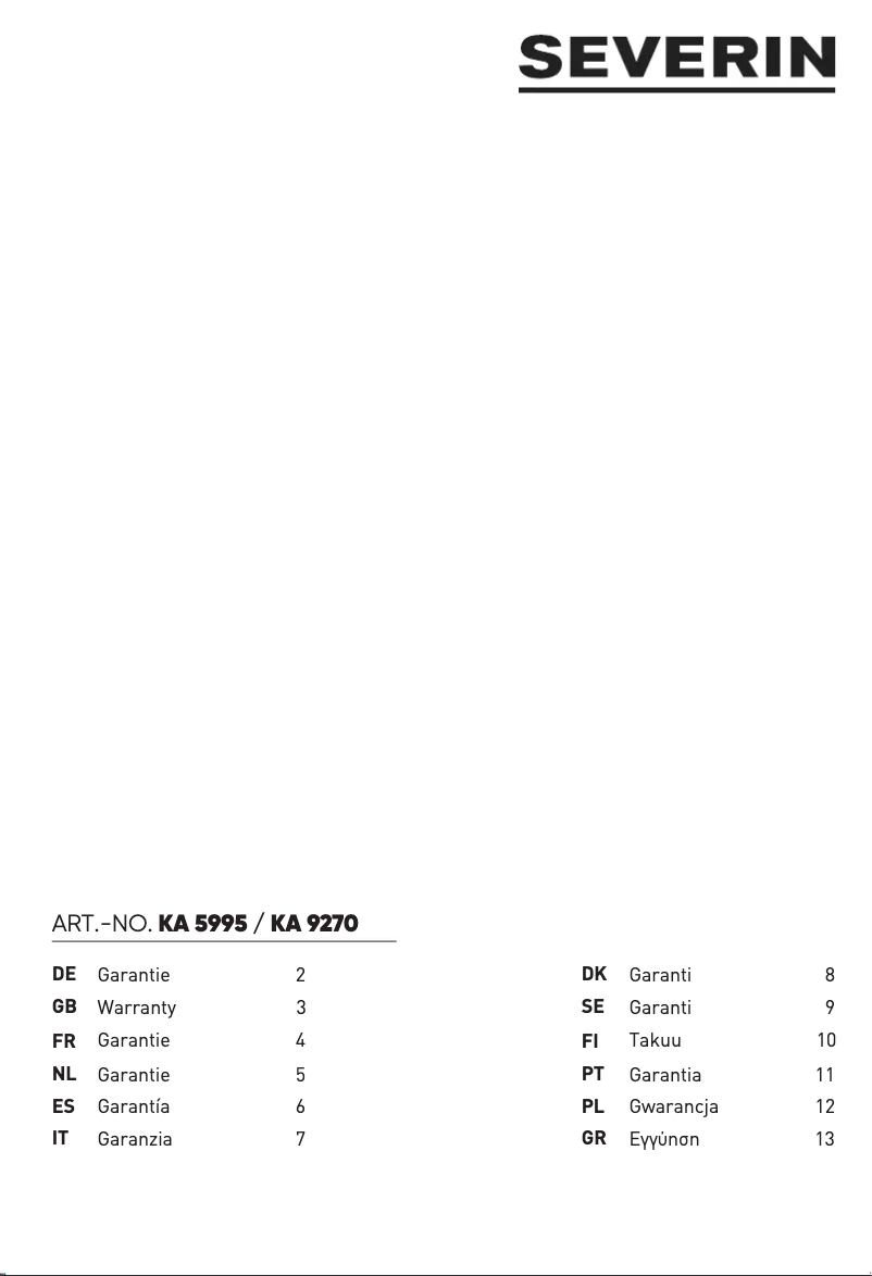 Image de la première page du manuel de l'appareil KA 9270