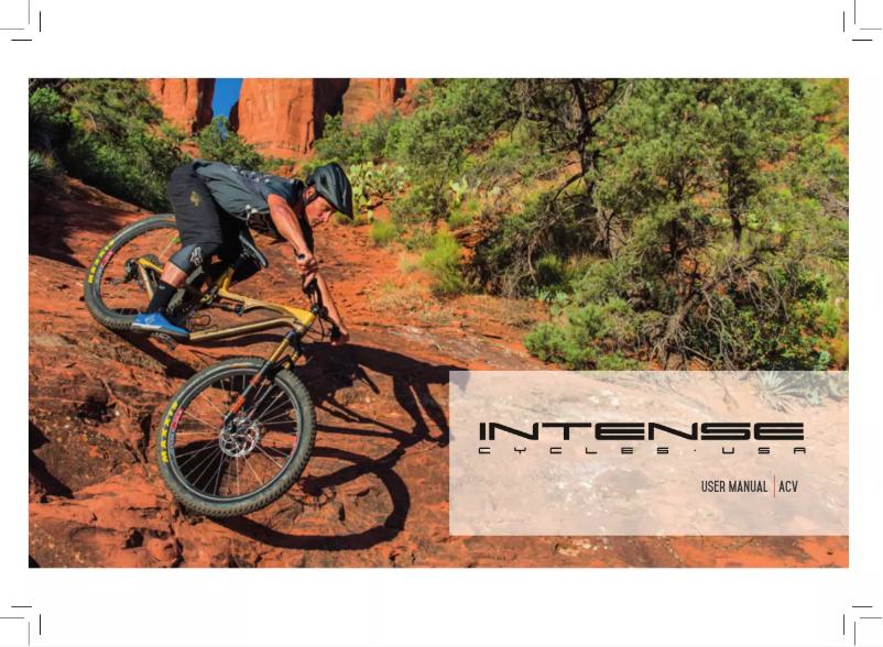 Page 1 de la notice Manuel utilisateur Intense ACV (2017)