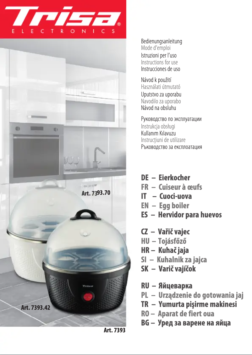 Page n°1 - Manuel utilisateur Trisa 7393