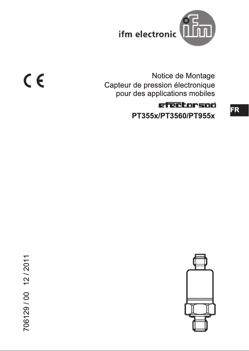 Page 1 de la notice Manuel utilisateur IFM PT9553