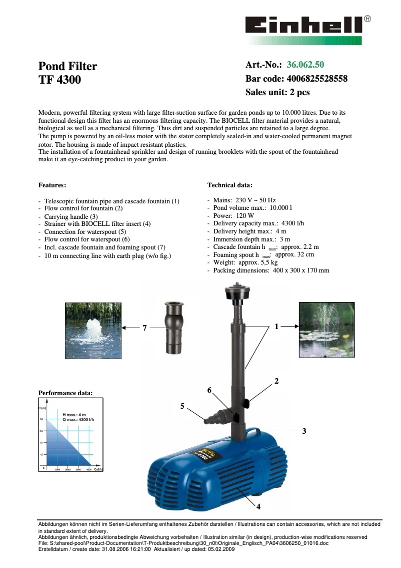 Image de la première page du manuel de l'appareil TF 4300