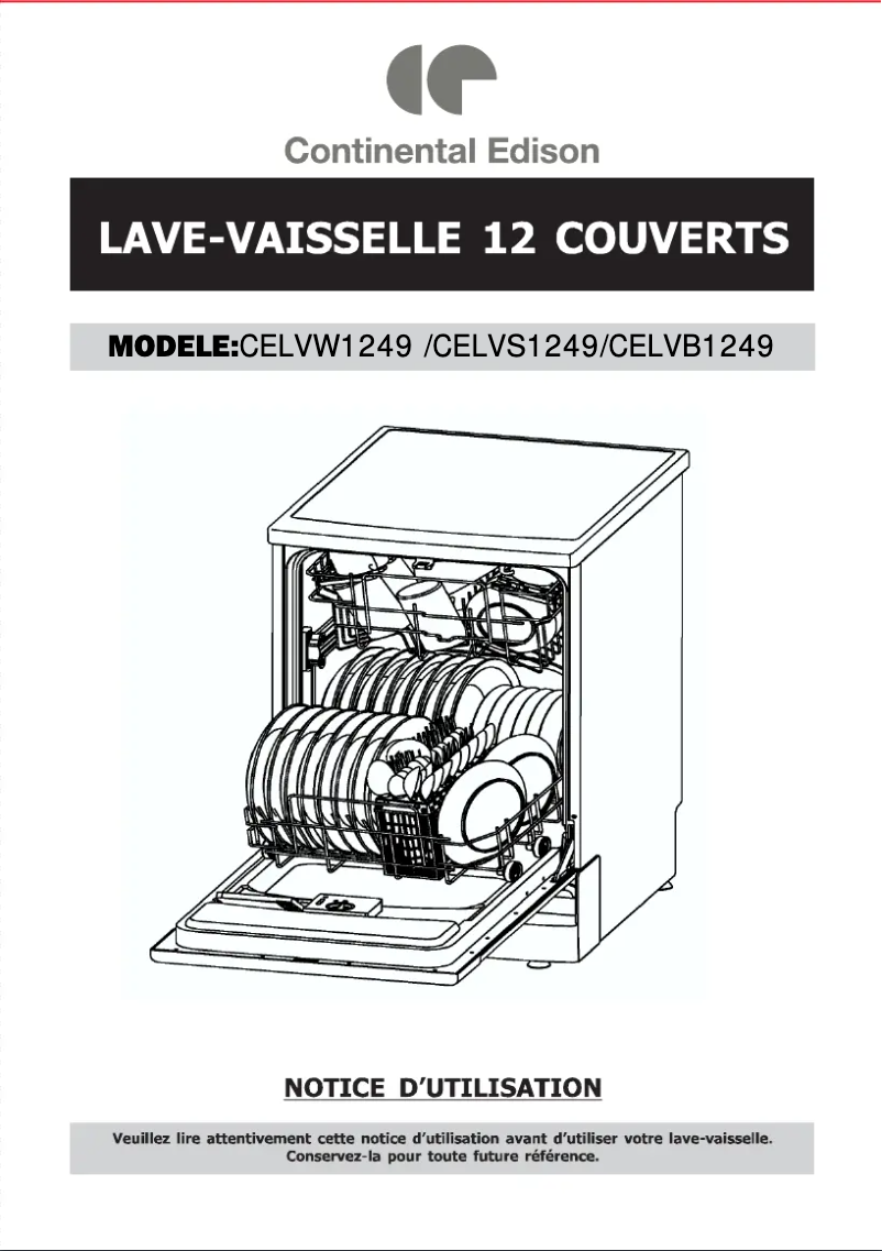 Page n°1 - Manuel utilisateur Continental Edison CELVB1249