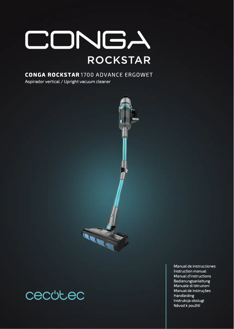 Page n°1 - Manuel utilisateur Cecotec Conga Rockstar 1700 Advance ErgoWet