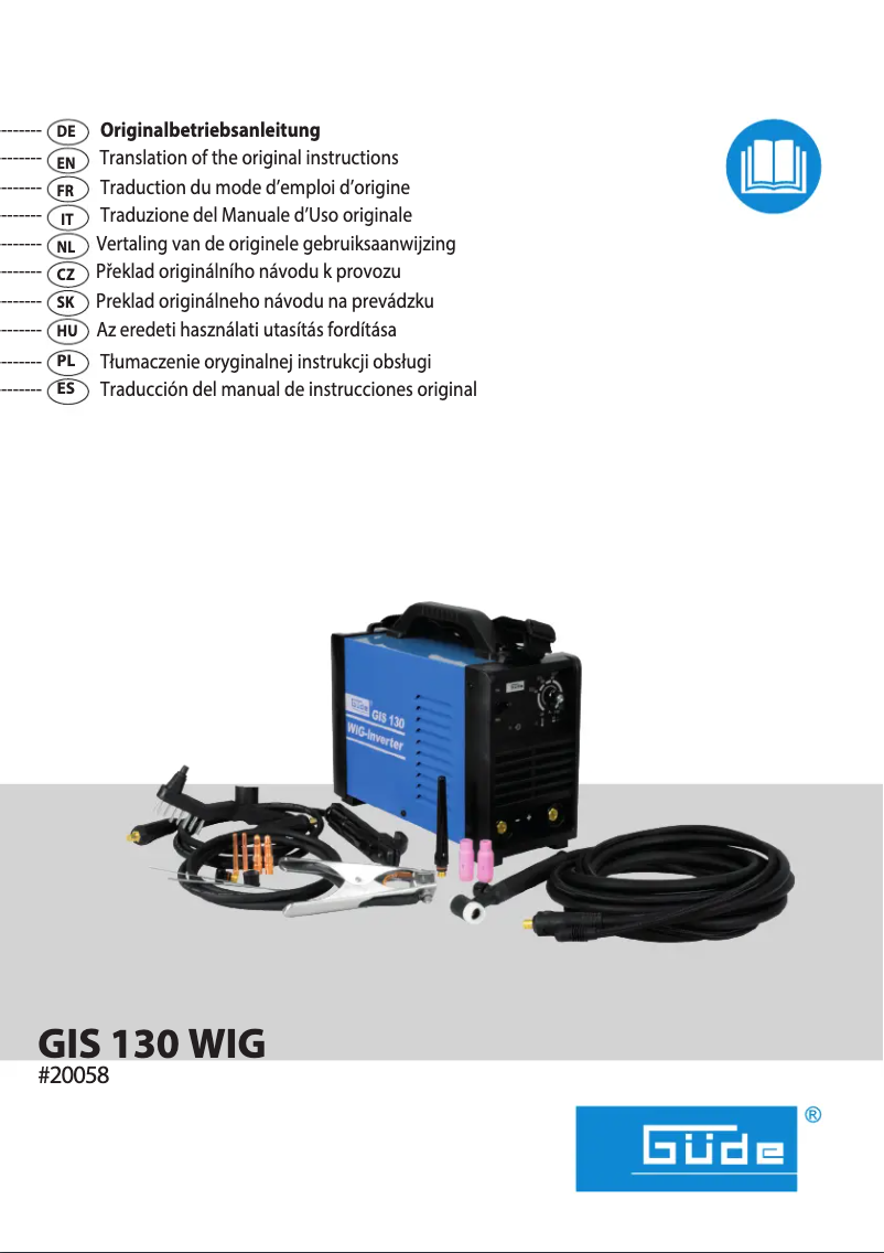 Page 1 de la notice Manuel utilisateur Güde GIS 130 WIG