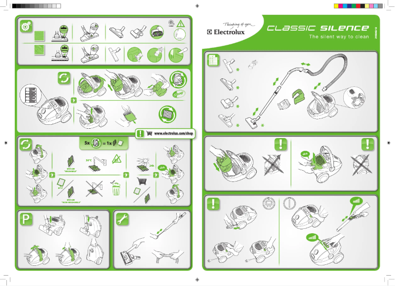 Page 1 de la notice Manuel utilisateur Electrolux Classic Silence ZCS2100B
