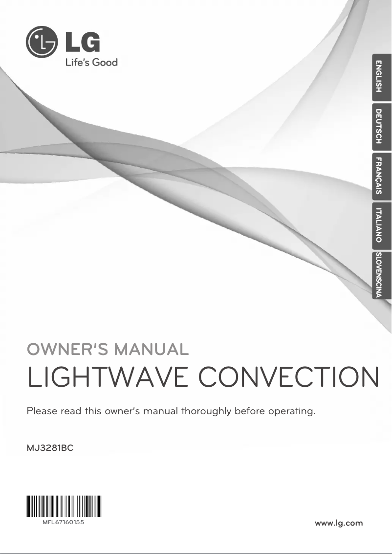 Page n°1 - Manuel utilisateur LG MJ3281BCS