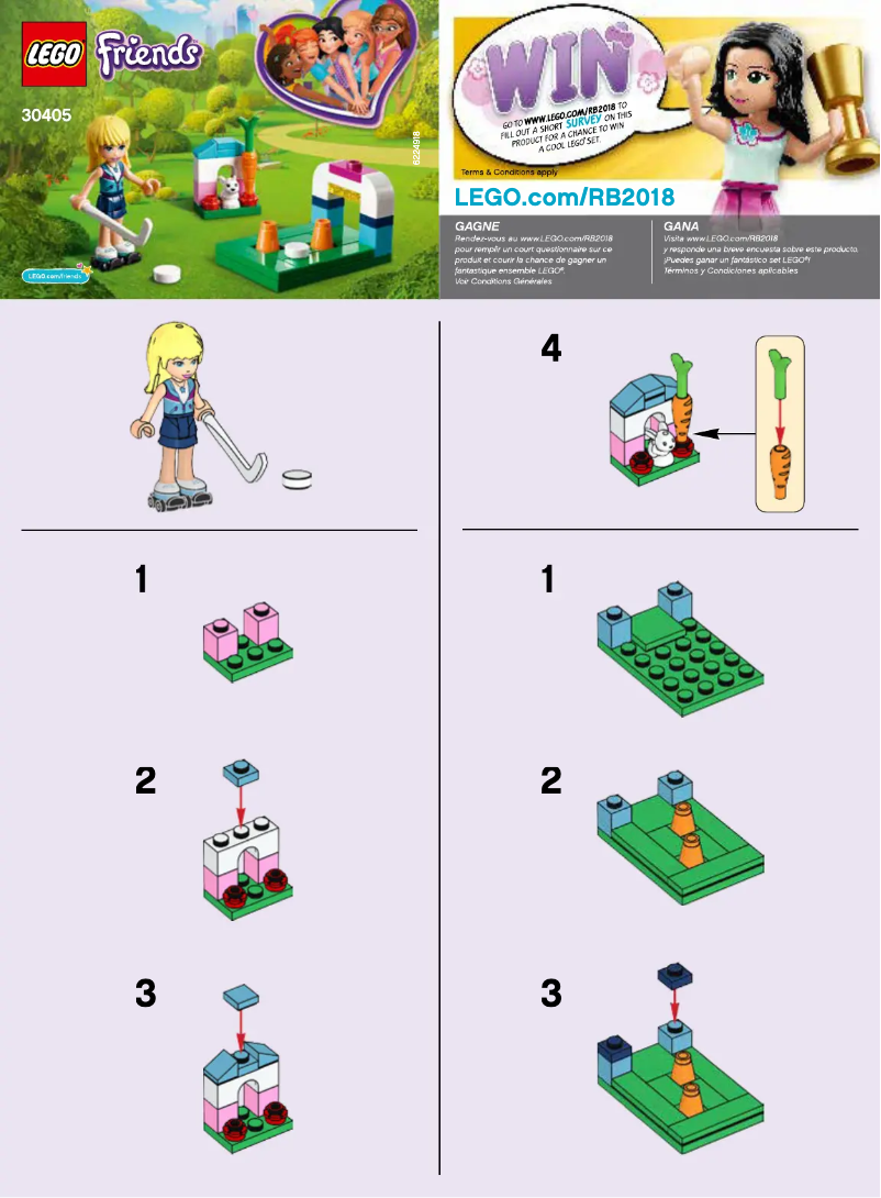 Page n°1 - Manuel utilisateur Lego Friends 30405