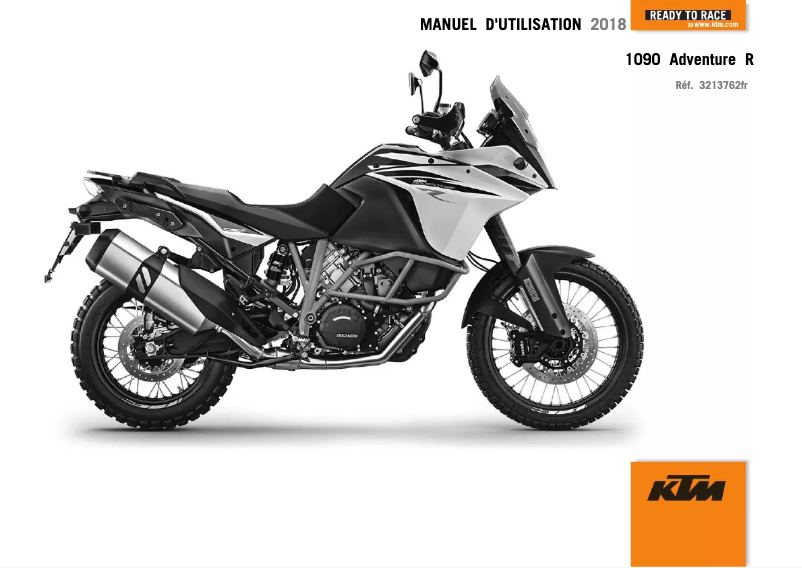 Image de la première page du manuel de l'appareil 1090 Adventure R (2018)