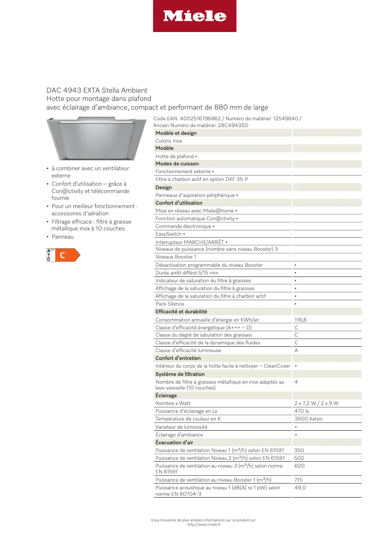 Página 1 del manual Manual de usuario Miele DAC 4943 EXTA Stella Ambient