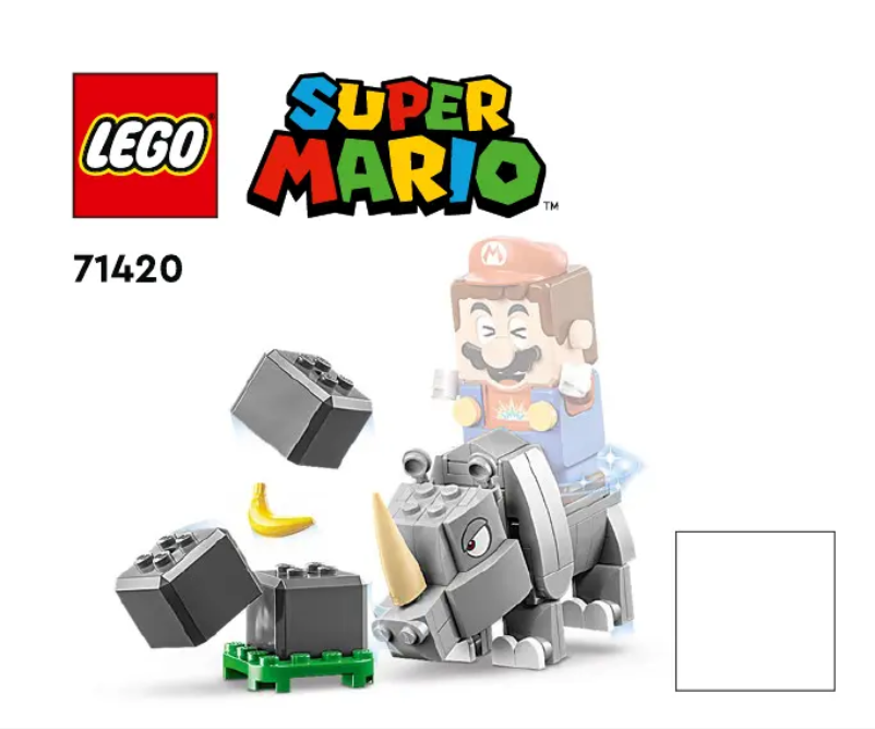 Page 1 de la notice Consignes visuelles Lego Super Mario 71420