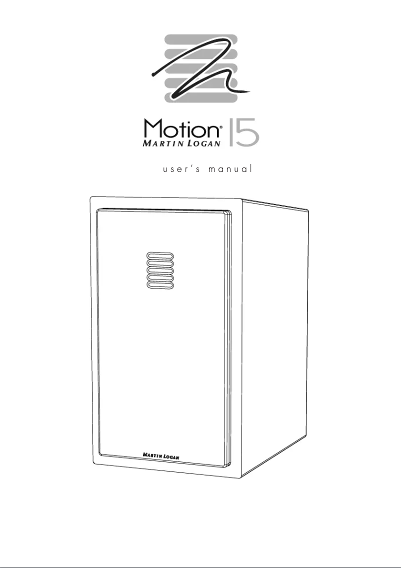 Page n°1 - Manuel utilisateur Martin Logan Motion 15